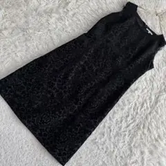 Lui Chantant 総柄ワンピース ブラック 38 上品 お呼ばれのサムネイル