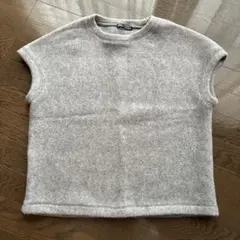 ZARA 淡いグレー フリースベスト Mサイズ