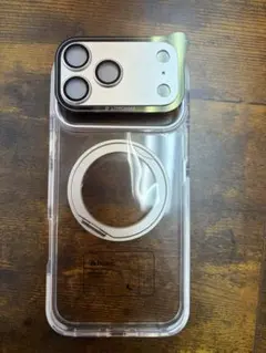 iPhone17Proまxケース クリア MagSafe対応金属質感カメラ保護付