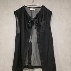 セレクトモカ　デニムベスト　一度のみ着用のサムネイル