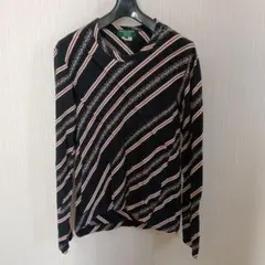 コムデギャルソンオムプリュスエバーグリーン ノルディック柄ボーダーカットソー