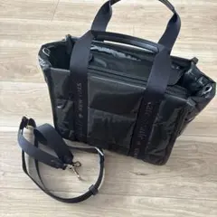 新品kate spadeキップ　パフィースモールトートバッグ　ブラック　2way
