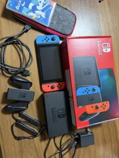 Nintendo Switch マリオレッドブルーセット 箱付 SDカード付き - メルカリ