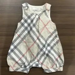 美品◎バーバリーBurberryノバチェックロンパース70cm日本製　綿100%のサムネイル