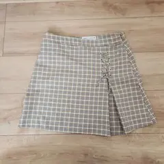 ZARA チェック柄レースアップスカート 164cm
