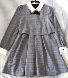 MA*RS チェック柄 長袖ミニワンピース