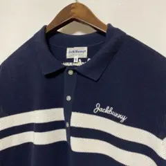 美品　ジャックバニー　半袖ポロシャツ 紺　サイズ5