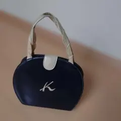 キタムラバッグ 紺✕オフホワイト