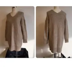 モガ　MOGA　スパンコールニットチュニック ワンピース (38～40サイズ)