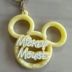 Disney ミッキーマウス アクリルキーホルダー イエロー　新品未使用のサムネイル