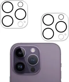 HKKAIS iphone14pro カメラ保護【2 枚セット】 日本製硝子採用