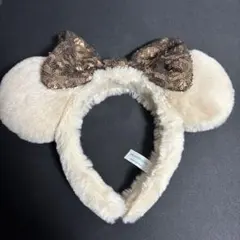 ミニー　耳付きカチューシャ ビーズリボン
