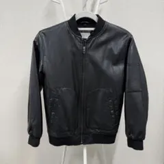 ZARA ブラックジャケット 11-12歳 ボア襟付き