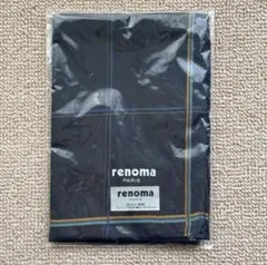 renoma ネイビー チェック柄 ハンカチ　メンズ
