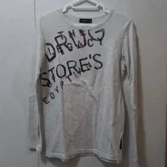 ドラッグストアーズ スタンディ プリント 長袖Tシャツ グレー Printstar（プリントスター） Tシャツ 長袖 メンズ レディース 無地