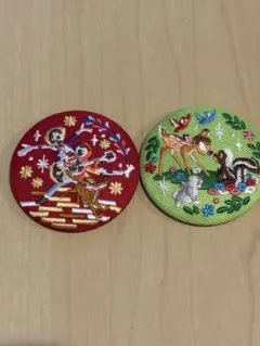 ディズニー 刺繍 缶バッジ リメンバーミー　バンビ