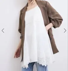 【美品】ViS カットワークレースキャミミニワンピースのサムネイル