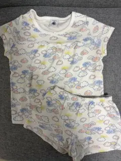 PETIT BATEAU パジャマ セットアップ 雲柄のサムネイル