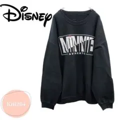 Disney ミニーマウス スウェット 黒 ビッグサイズ トレーナー