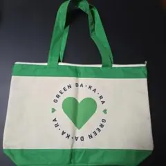 GREEN DA・KA・RA トートバッグ ファスナー付き
