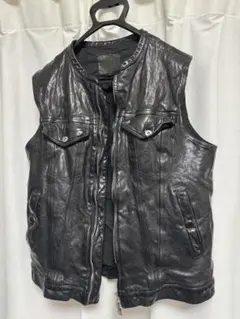 【美品】バックラッシュレザーベスト　サイズ４ 2025年最新】バックラッシュ レザーベストの人気アイテム - メルカリ