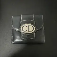 Christian Dior CDロゴ 二つ折り財布 ブラックのサムネイル