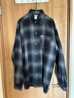 CALTOP オンブレチェックシャツ　ブラック　Mサイズ