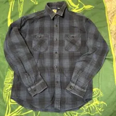 SUGAR CANE ツイルチェックワークシャツ SC27062ブルー