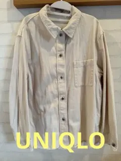UNIQLO クリーム色 ボタン式 長袖ジャケット