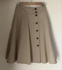 NATURAL BEAUTY BASIC ベージュ チノフレアスカート S