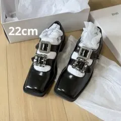 GRISE ビジューバックル ローファー ブラックのサムネイル