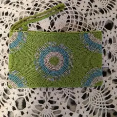 ビーズ刺繍ポーチ I LOVE ALOHA