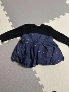 petit main デニムロンパース　80サイズ