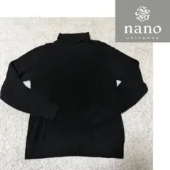 nano universe ナノユニバース リブタートルネックニットブラック Sのサムネイル