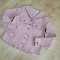 ピンクハウス　新品　ロゴ刺繍入りセーラーカラーGジャン　ピンク　お値下げ削除