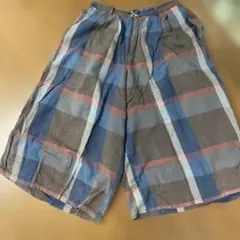 Emago チェック柄 ガウチョパンツ