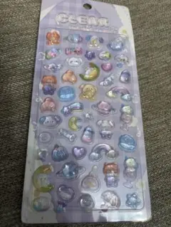 クリアぷくぷくキャンディシール　犬　くま