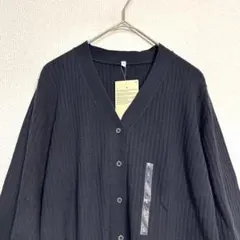 無印良品　ブラックカーディガン　サイズL　E051のサムネイル