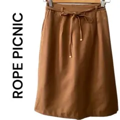 ROPE PICNIC ロペピクニック　リボンベルト付きフレアスカート