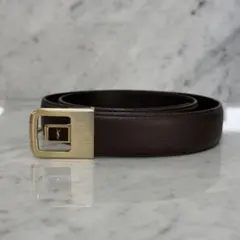 Yves Saint Laurent イヴサンローラン ベルト 本革 ブラウン