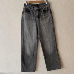 UNIQLO ユニクロ ワイドストレートデニム ブラック 22インチ