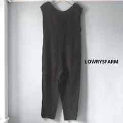 【LOWRYS FARM】麻混 サロペット オールインワン 黒 M ローリーズのサムネイル