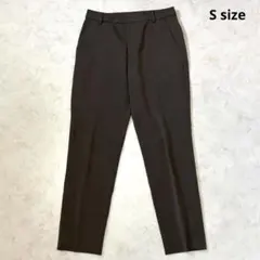23区 テーパードパンツ スラックス ストレッチ 茶 S