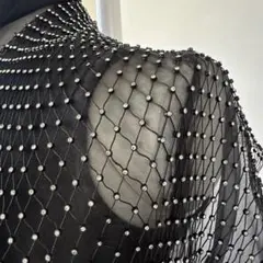 値下げしました レア物　ビジュー付き 網素材　ストール