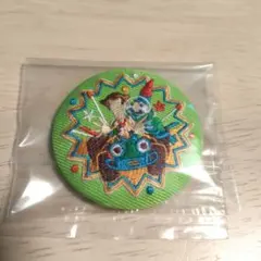 ディズニー　刺繍缶バッジ　トイストーリー　ウッディ　バズ