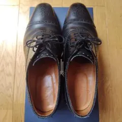 美品 GRENSON グレンソン セミブローグ ブラック ドレスシューズのサムネイル