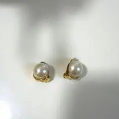 イヤリング　パール　ビンテージ　大きめ　レトロのサムネイル