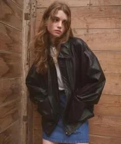 フェイクレザージャケット レザージャケット