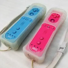 Wiiリモコン 水色&ピンク モーションプラス RVL-036 2個セット ヒ8