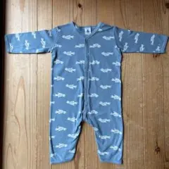 PETIT BATEAU 鳥プリントロンパース 12m